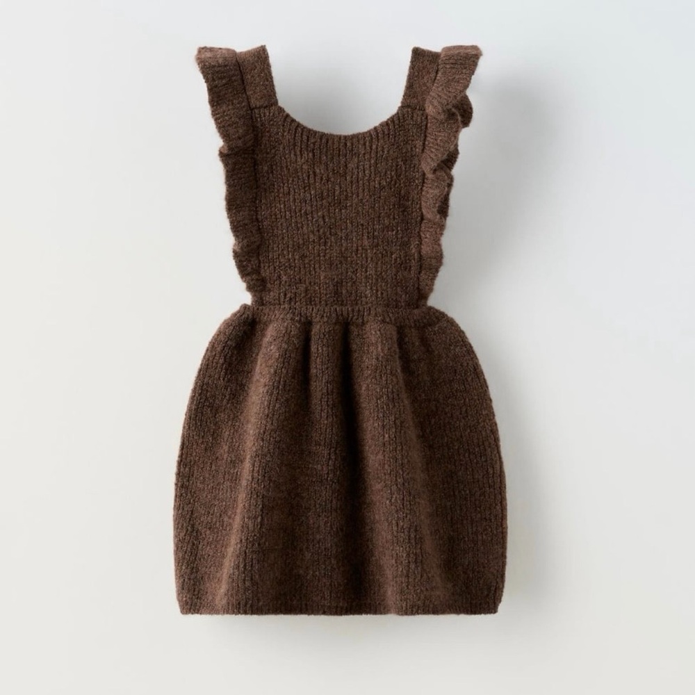 Zara Knit Pinafore Dress